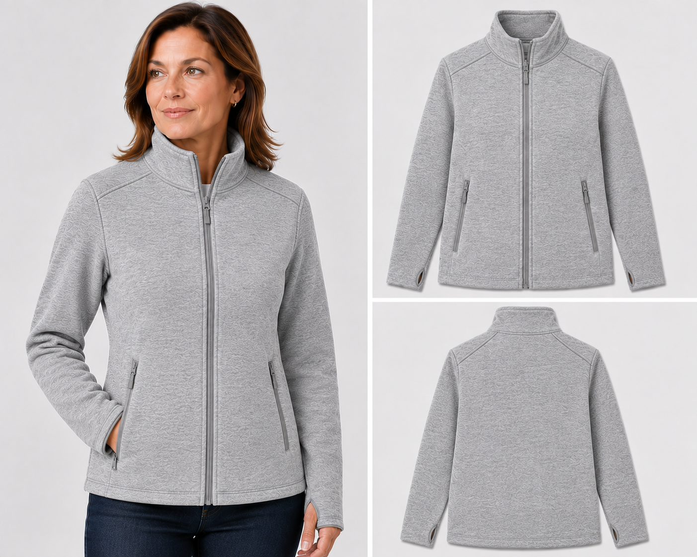 Allen's Uniforms  Women's Saratoga Sweater Fleece  Full Zip Jacket # MCL-101 - WTO