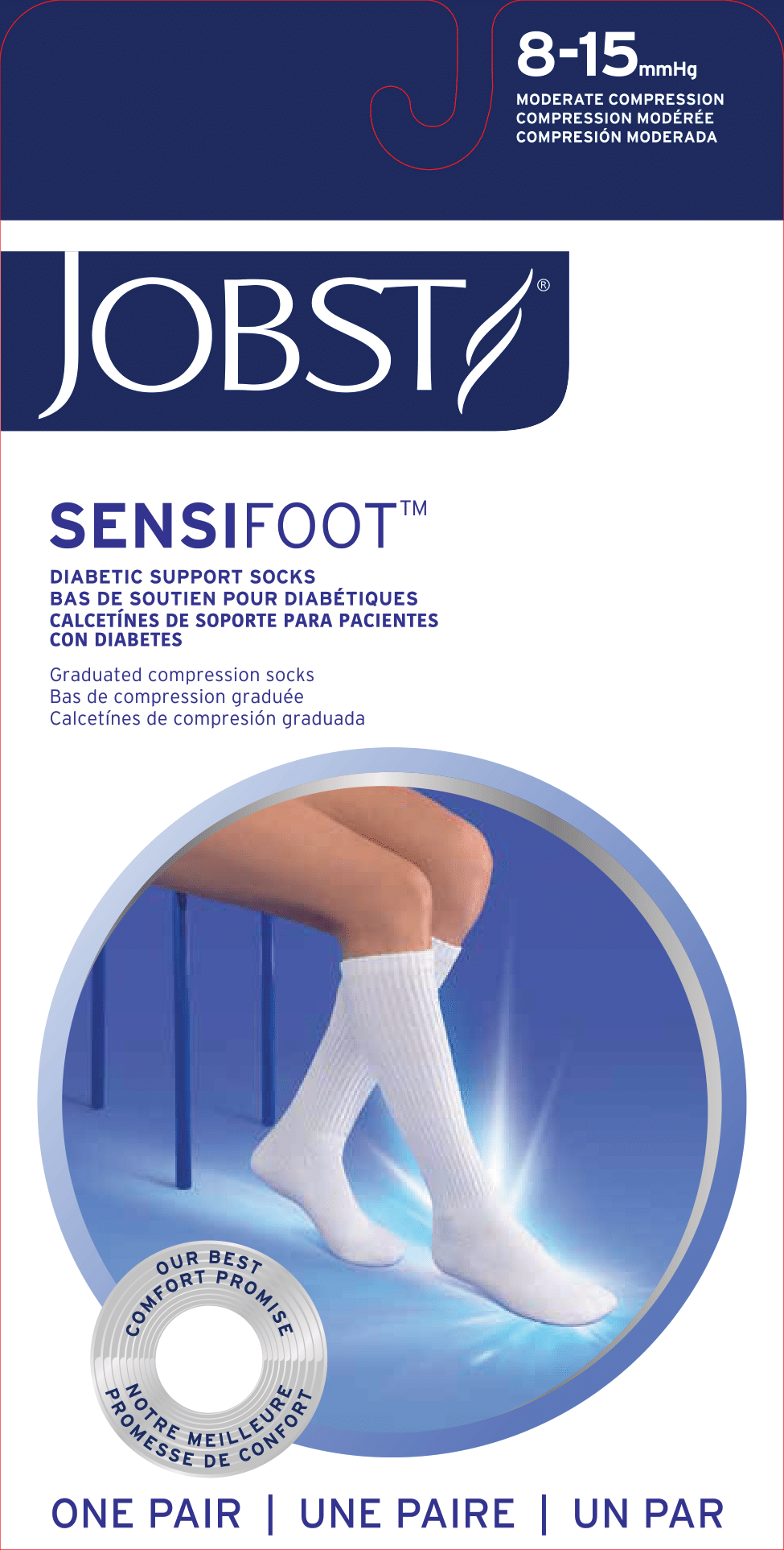 JOBST® SensiFoot™ Diabetic Compression Socks 8-15 mmHg Knee High