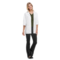 Cherokee Women's 30" 3/4 Sleeve Poly/Cotton Twill Lab Coat #1470