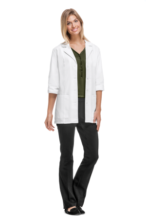 Cherokee Women's 30" 3/4 Sleeve Poly/Cotton Twill Lab Coat #1470