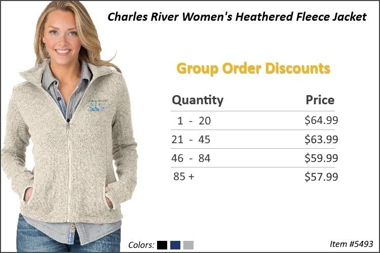 Charles River Women's Heathered Fleece jacket 5493