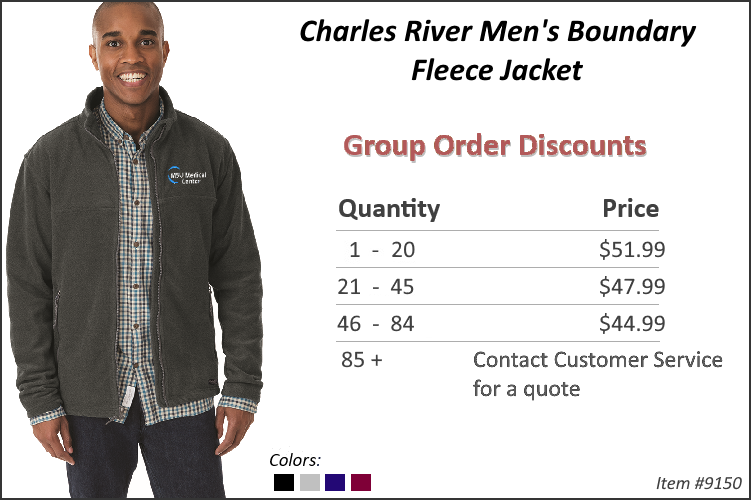 Charles River Men's Boundary Fleece Jacket 9150